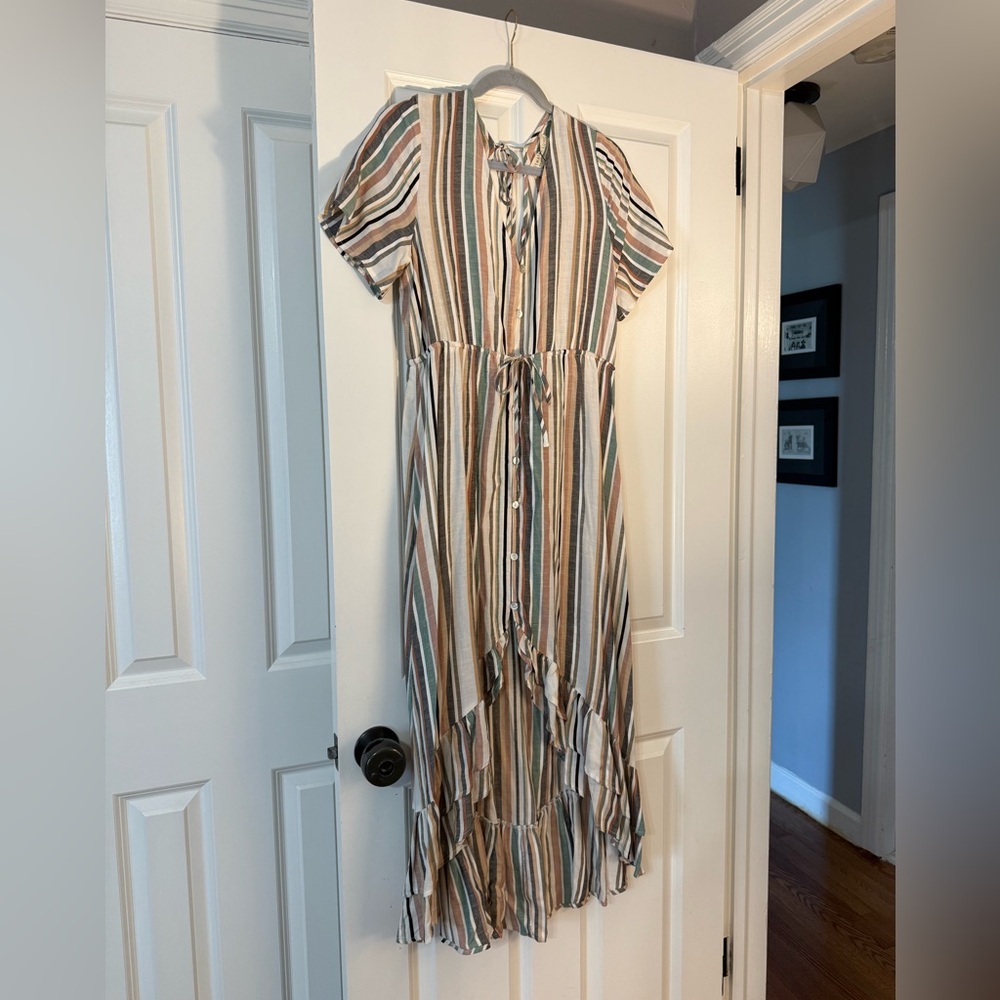 Saltwater Luxe Striped Maxi Dress NWT